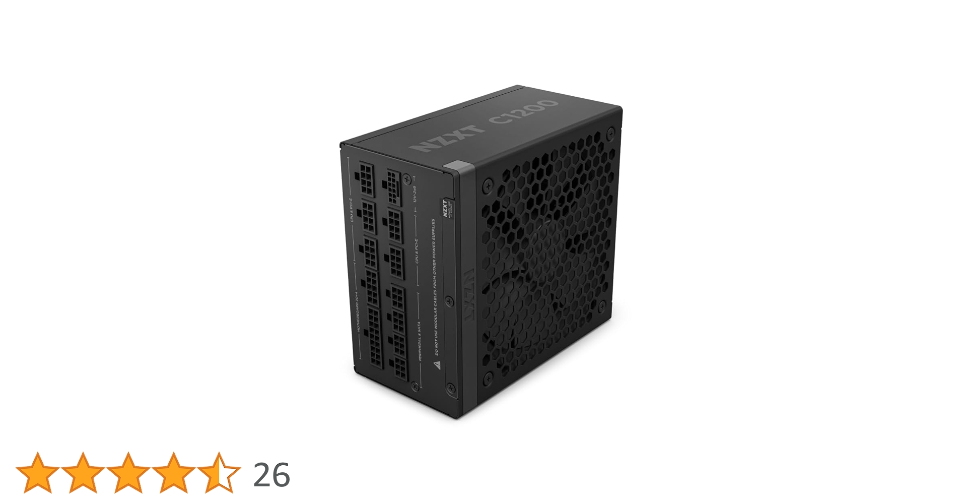 NZXT C1200 Gold Black 1200W ATX 3.1 電源 Amazon.com: NZXT C1200 Gold ATX 3.1 - Fully Modular Low